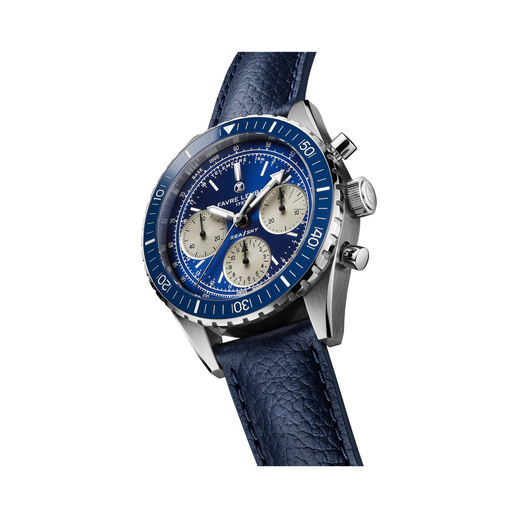 FAVRE LEUBA Sea Sky Revival – Blue Dial, Leather Strap — 4