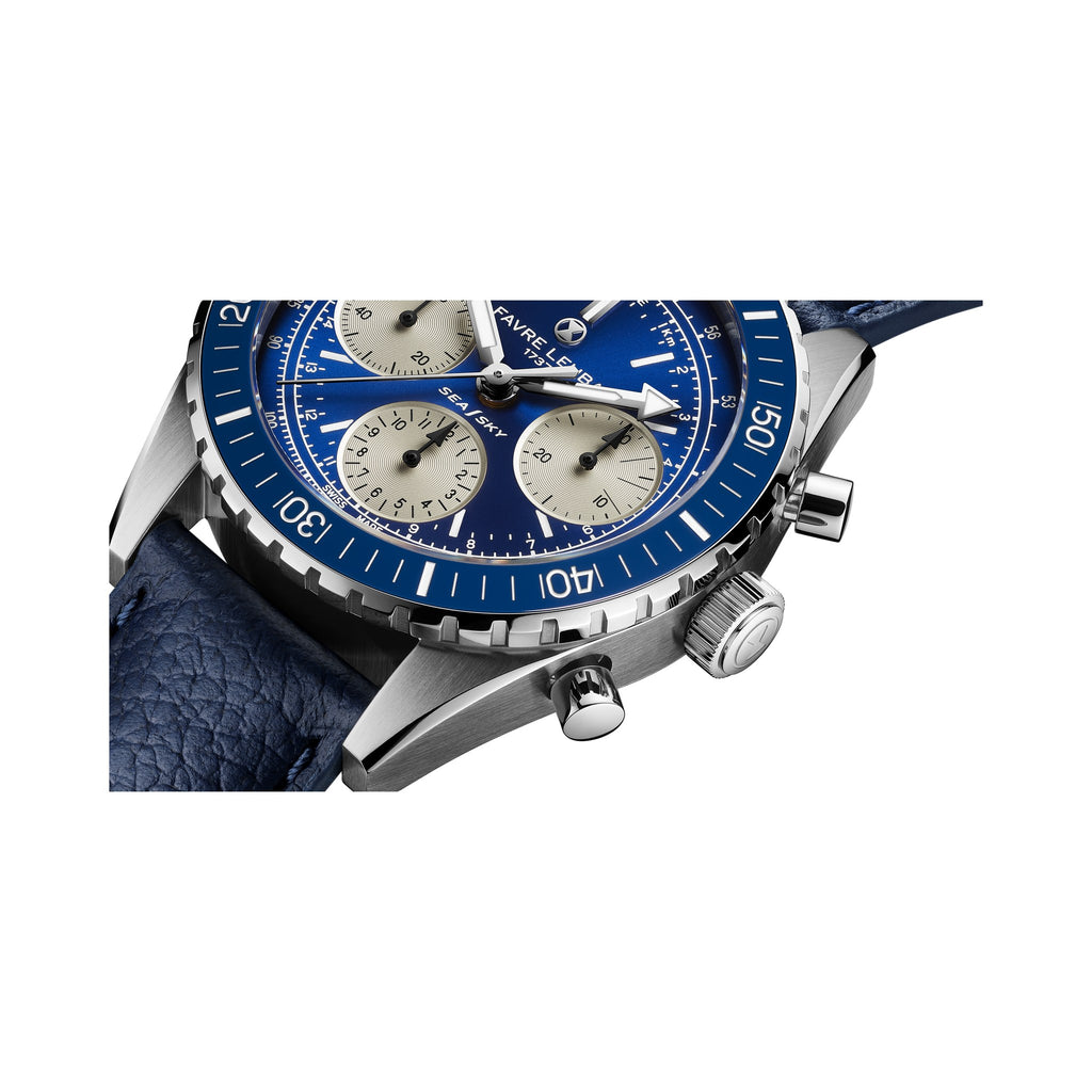 FAVRE LEUBA Sea Sky Revival – Blue Dial, Leather Strap — 5