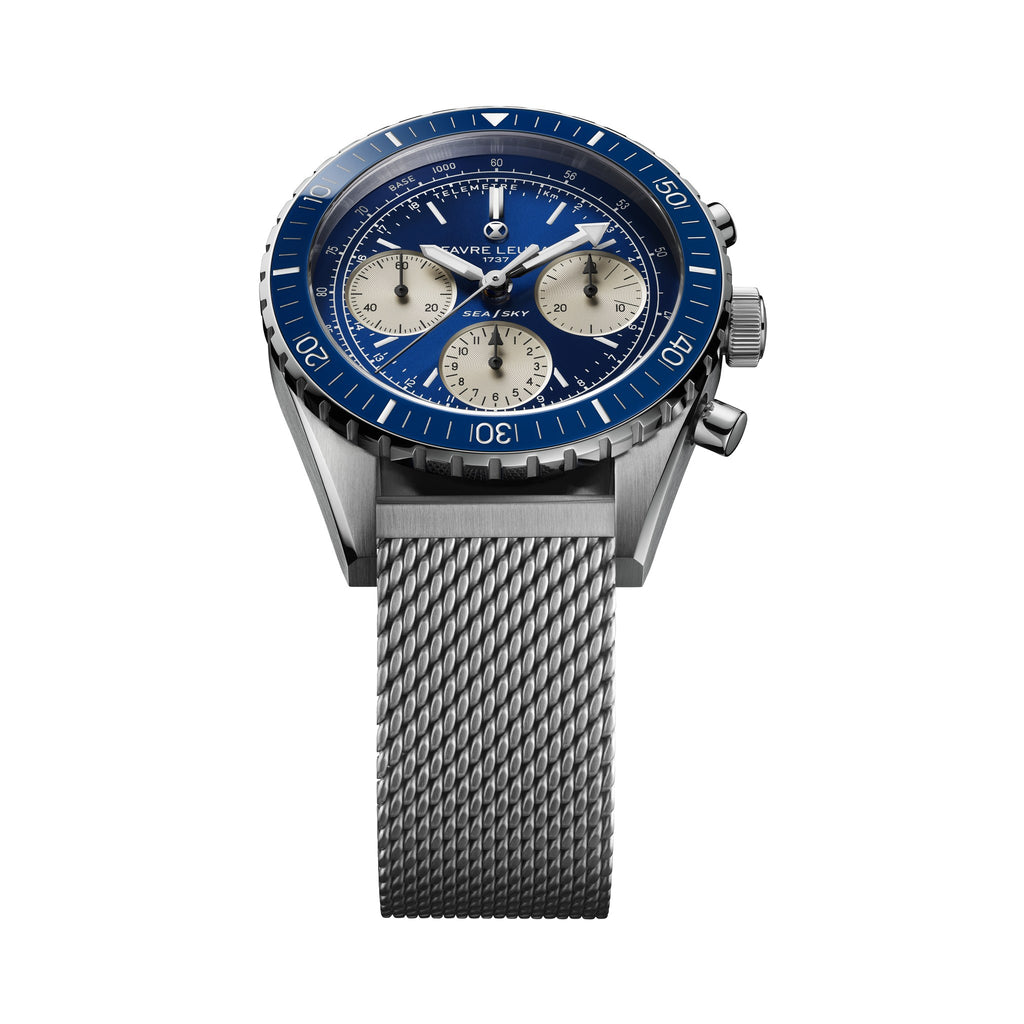 FAVRE LEUBA Sea Sky Revival – Blue Dial, Mesh Bracelet — 3