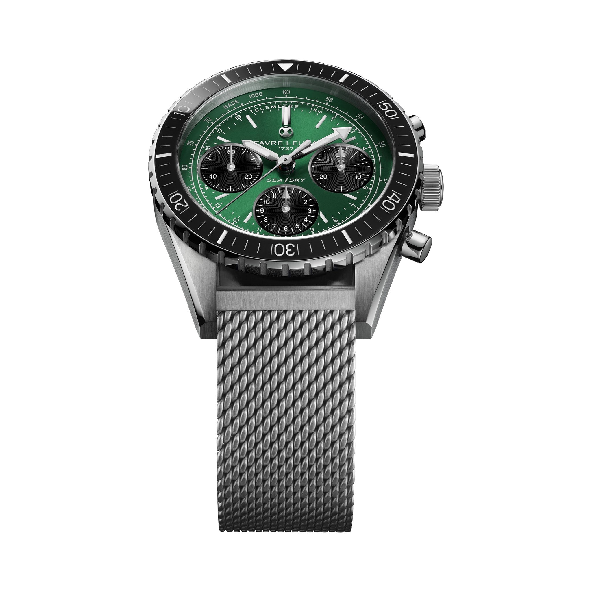 FAVRE LEUBA Sea Sky Revival – Green Dial, Mesh Bracelet