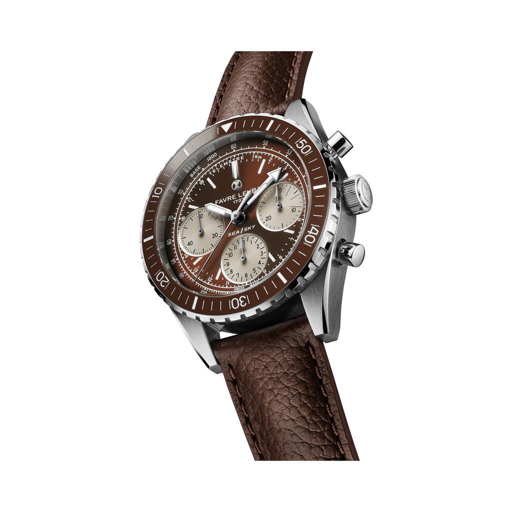 FAVRE LEUBA Sea Sky Revival – Brown Dial, Leather Strap — 4