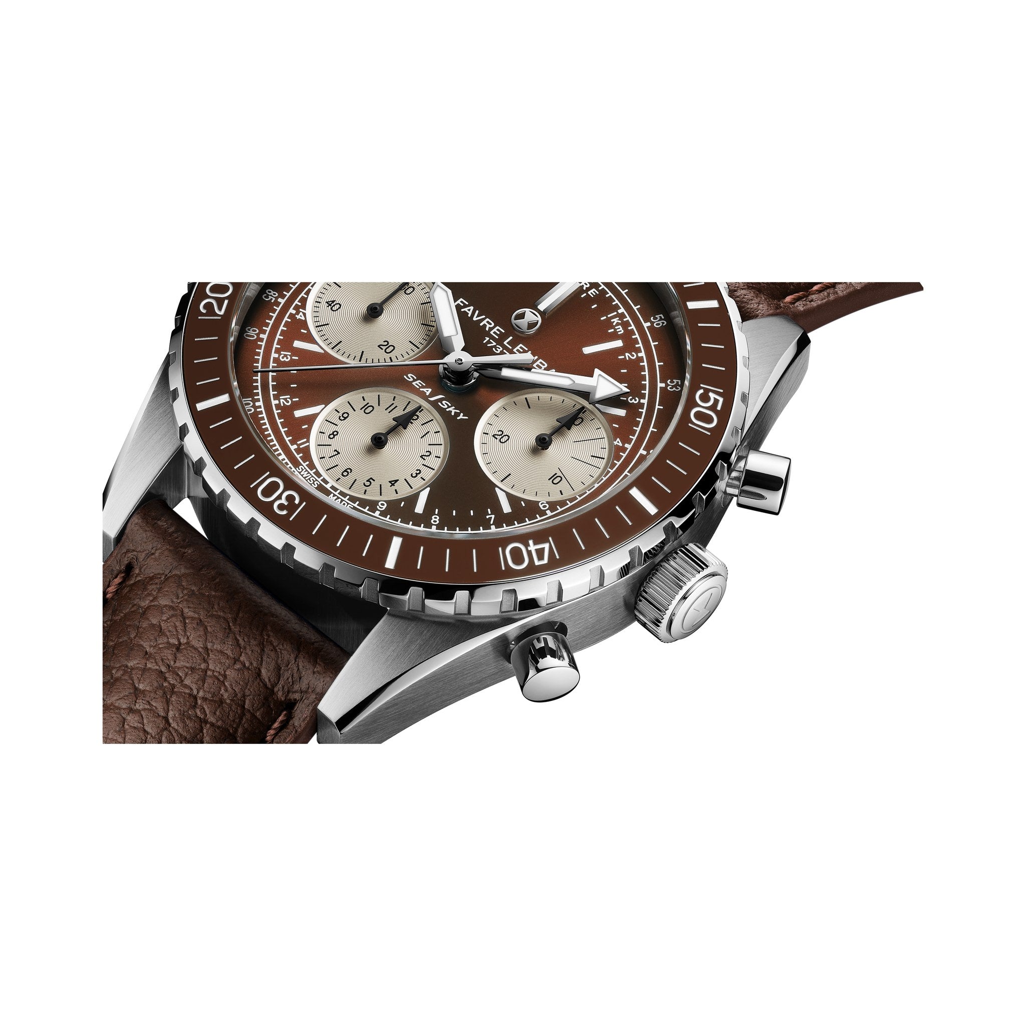 FAVRE LEUBA Sea Sky Revival – Brown Dial, Leather Strap — 5