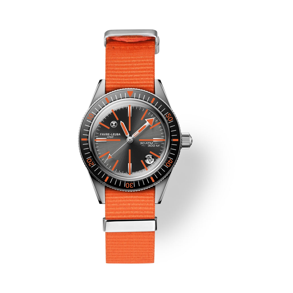 FAVRE LEUBA Deep Raider Revival – Gray Dial with Orange Accents, Steel Bracelet — 2