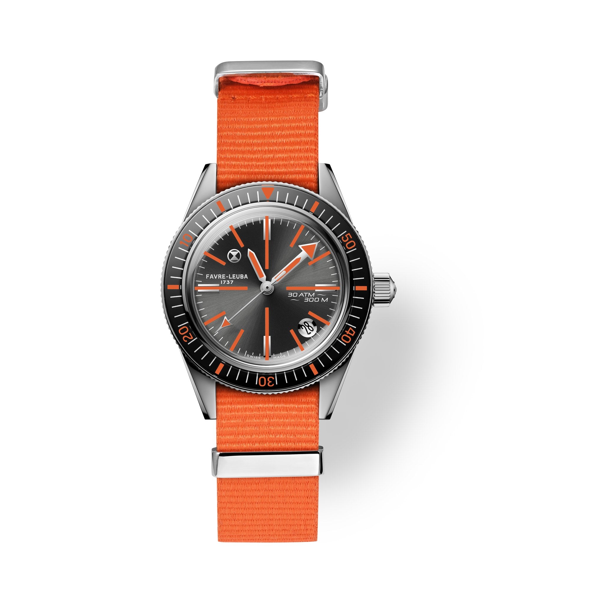 FAVRE LEUBA Deep Raider Revival – Gray Dial with Orange Accents, Steel Bracelet — 2