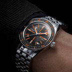 FAVRE LEUBA Deep Raider Revival – Gray Dial with Orange Accents, Steel Bracelet — 3