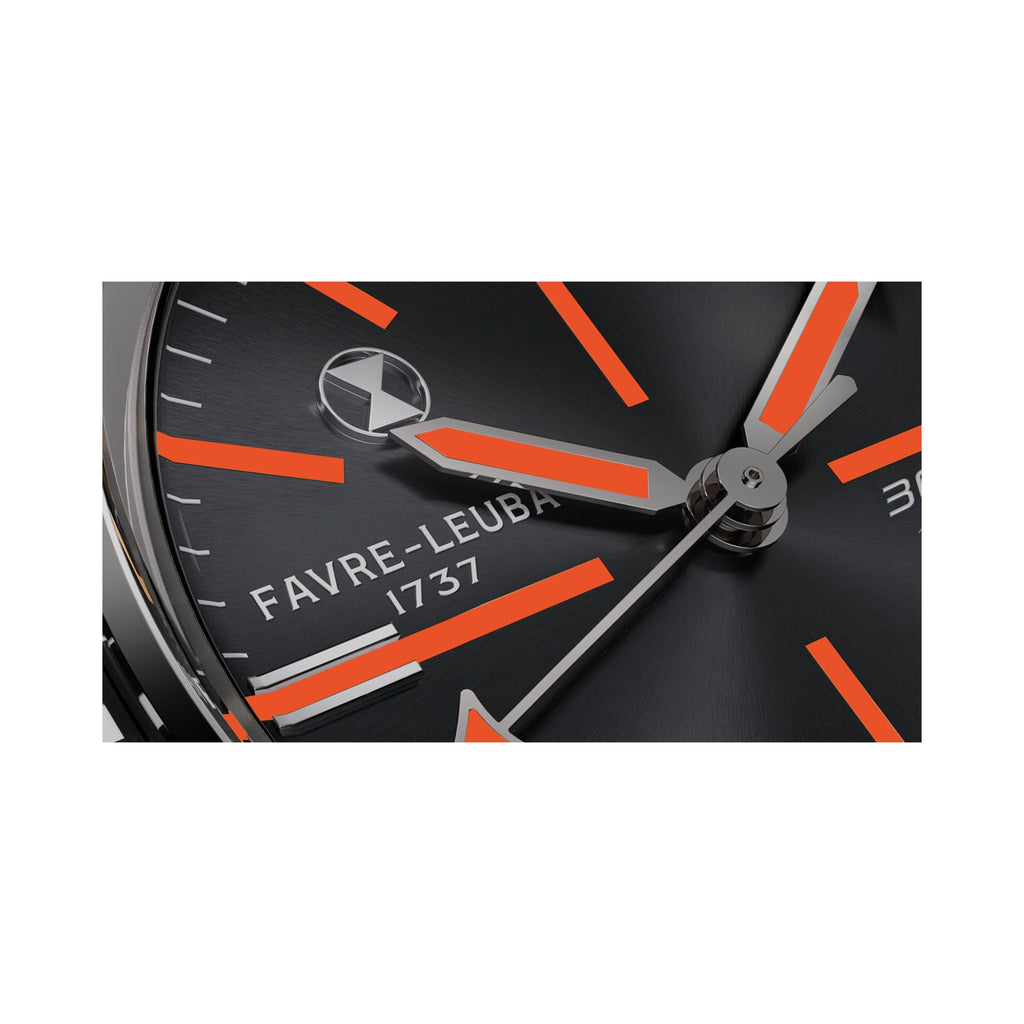 FAVRE LEUBA Deep Raider Revival – Gray Dial with Orange Accents, Steel Bracelet — 6