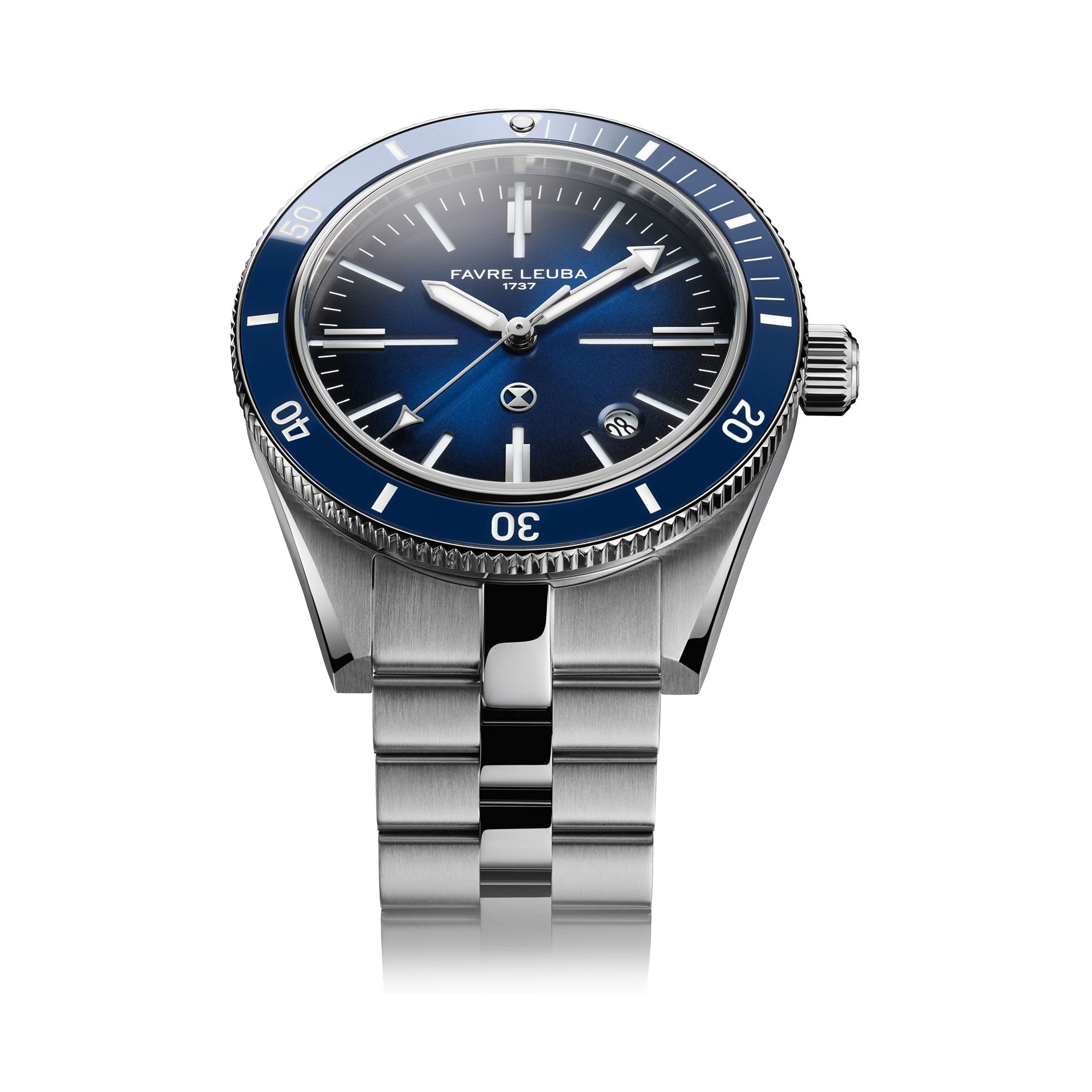 FAVRE LEUBA Deep Raider Renaissance – Blue Dial, Steel Bracelet