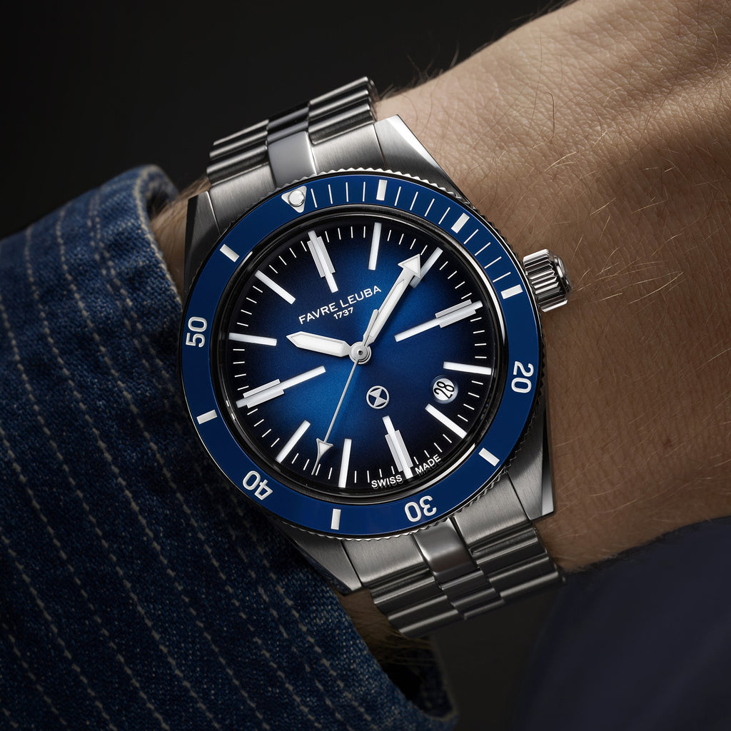 FAVRE LEUBA Deep Raider Renaissance – Blue Dial, Steel Bracelet — 3