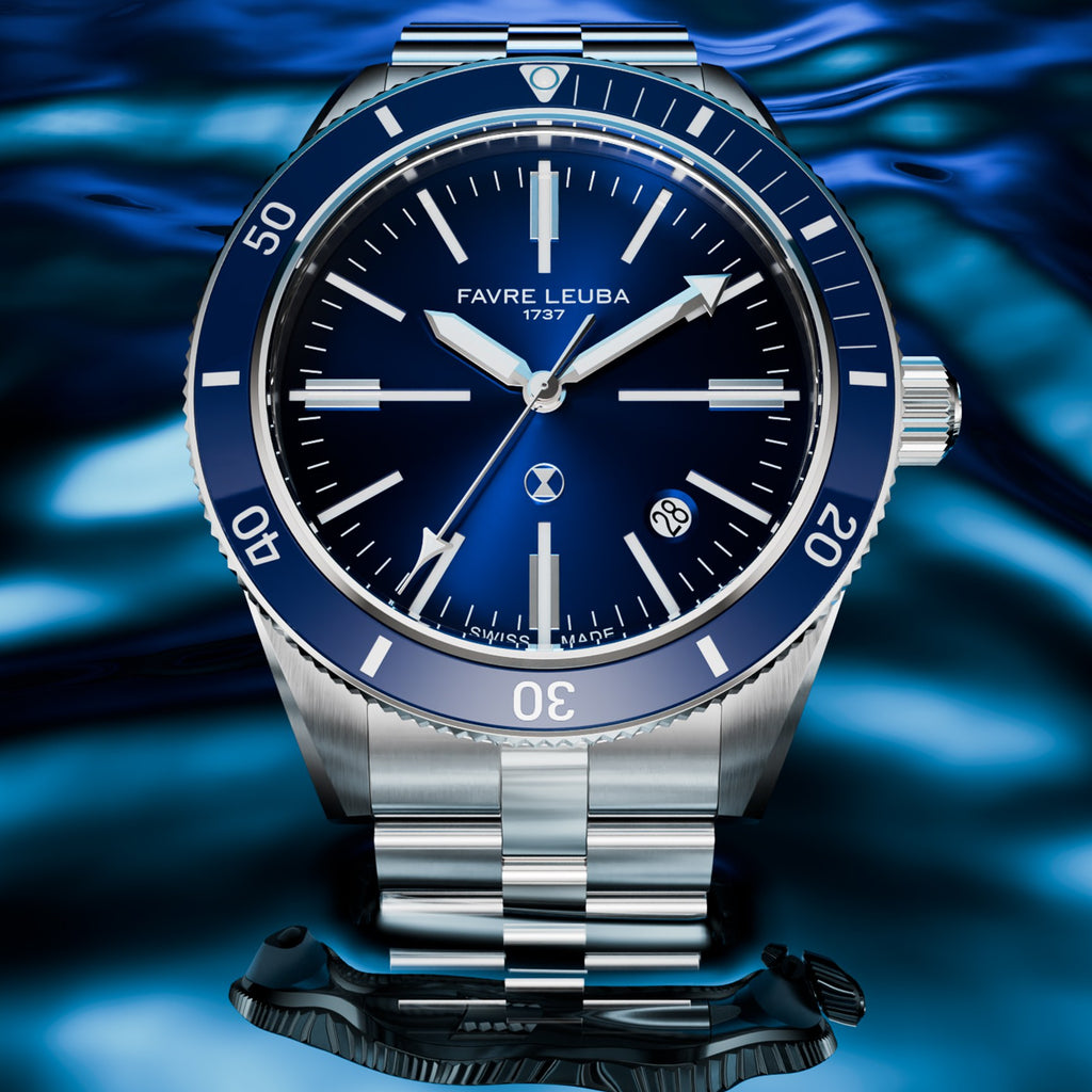 FAVRE LEUBA Deep Raider Renaissance – Blue Dial, Steel Bracelet — 4