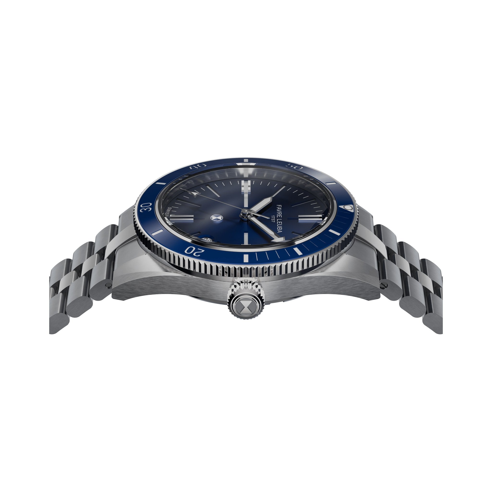FAVRE LEUBA Deep Raider Renaissance – Blue Dial, Steel Bracelet — 9