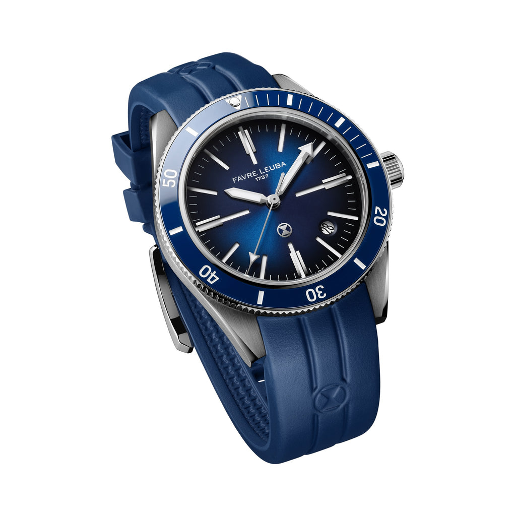 FAVRE LEUBA Deep Raider Renaissance – Blue Dial, Rubber Strap — 6