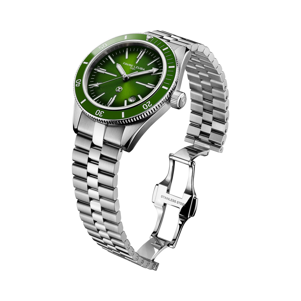 FAVRE LEUBA Deep Raider Renaissance – Green Dial, Steel Bracelet
