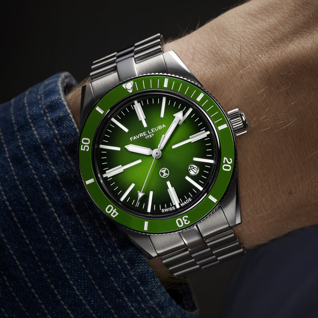 FAVRE LEUBA Deep Raider Renaissance – Green Dial, Steel Bracelet — 3