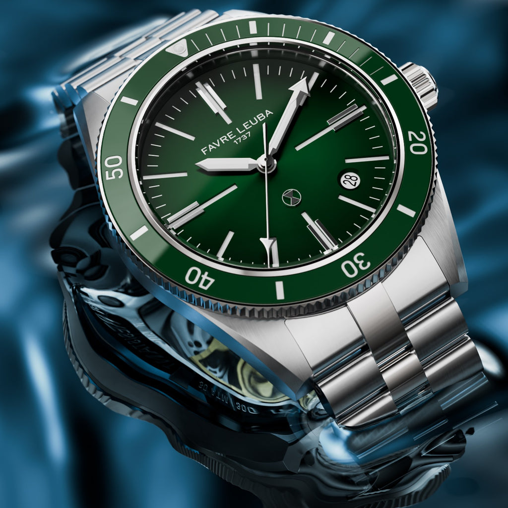 FAVRE LEUBA Deep Raider Renaissance – Green Dial, Steel Bracelet — 4