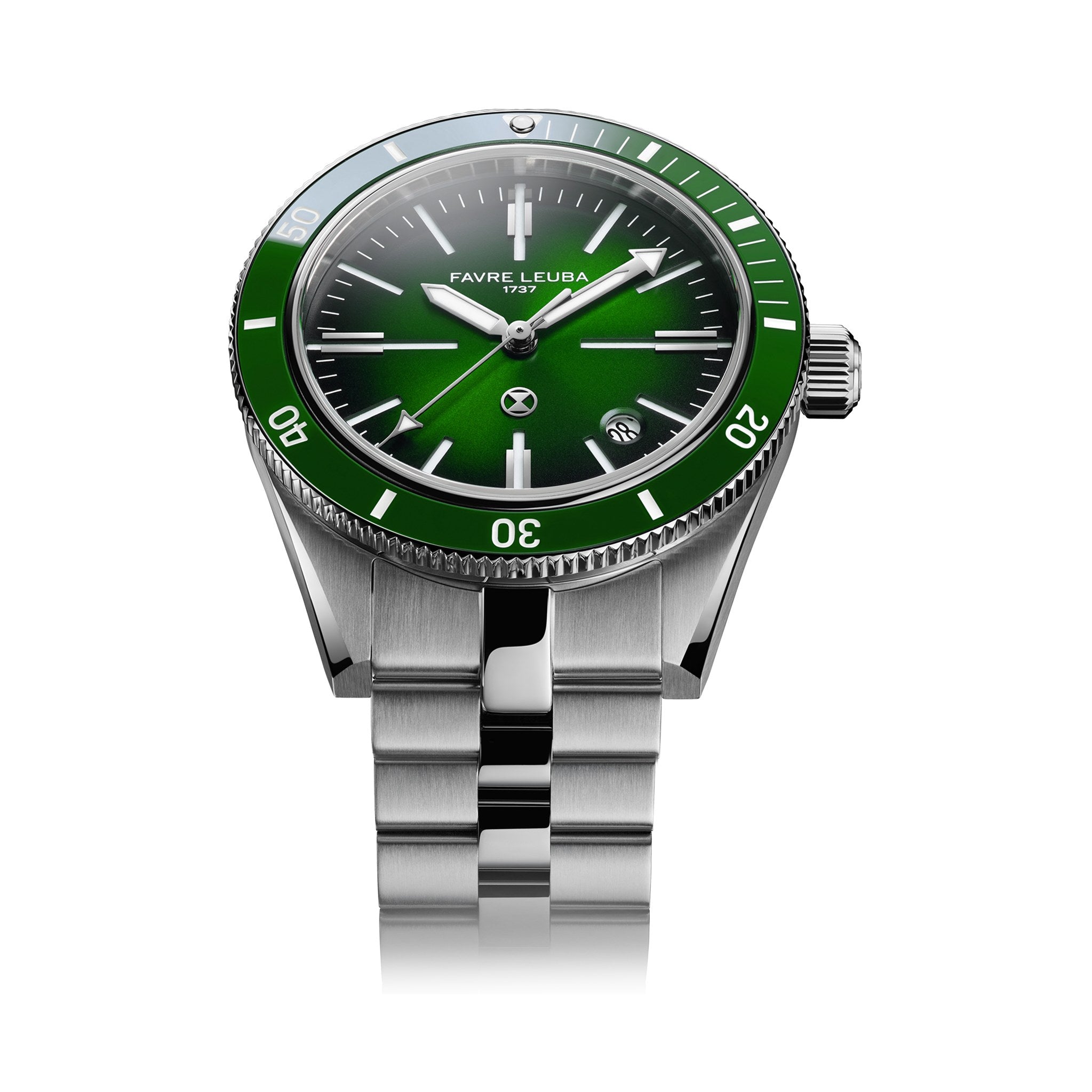 FAVRE LEUBA Deep Raider Renaissance – Green Dial, Steel Bracelet — 7