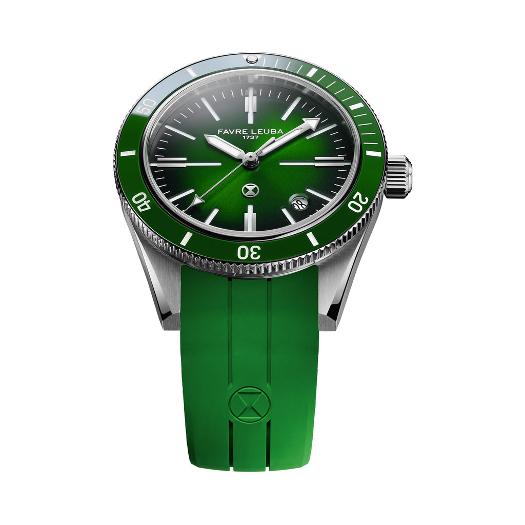 FAVRE LEUBA Deep Raider Renaissance – Green Dial, Rubber Strap