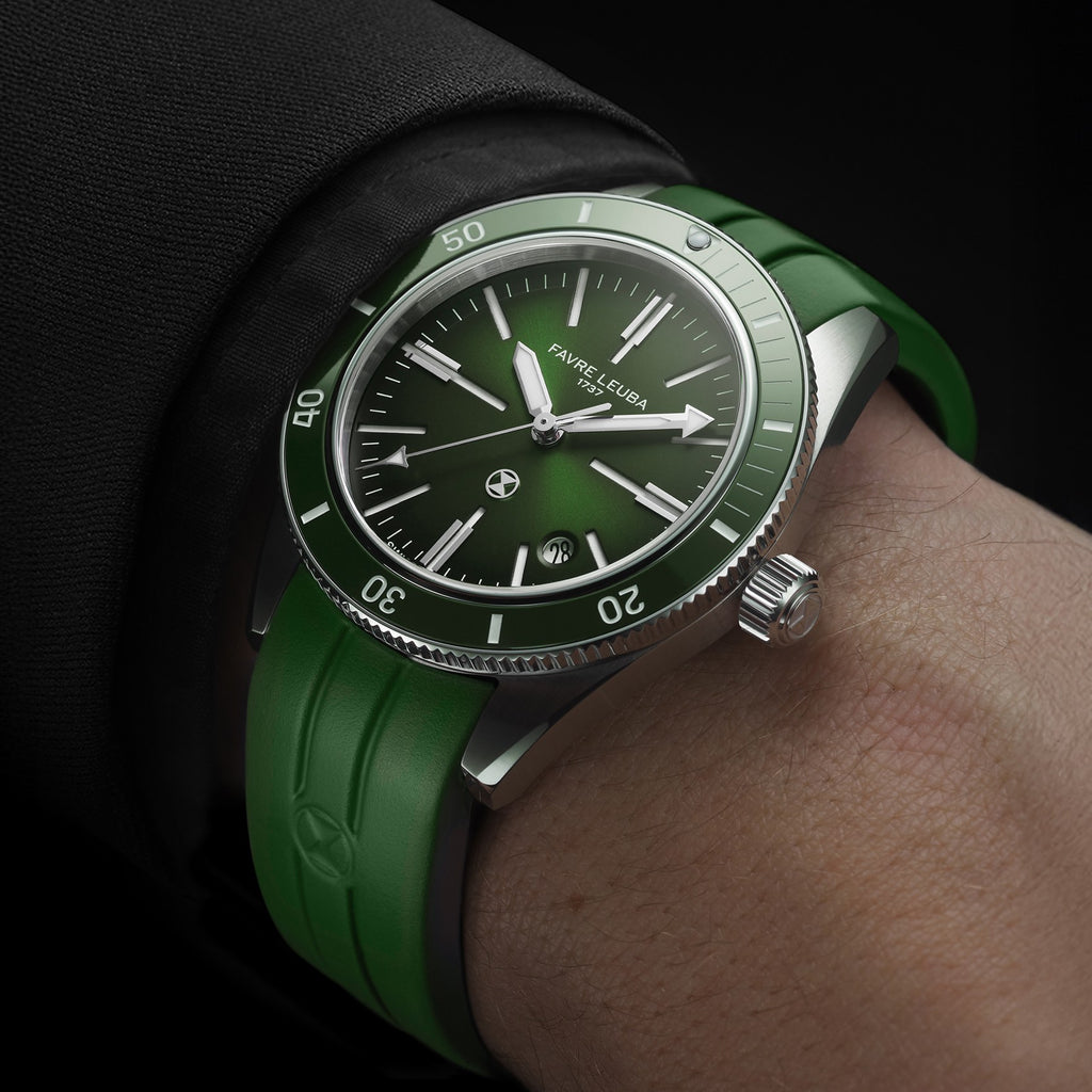 FAVRE LEUBA Deep Raider Renaissance – Green Dial, Rubber Strap — 2