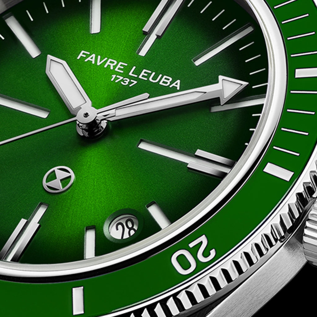 FAVRE LEUBA Deep Raider Renaissance – Green Dial, Rubber Strap — 3