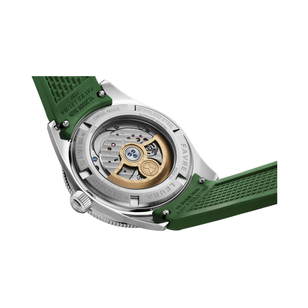 FAVRE LEUBA Deep Raider Renaissance – Green Dial, Rubber Strap — 6