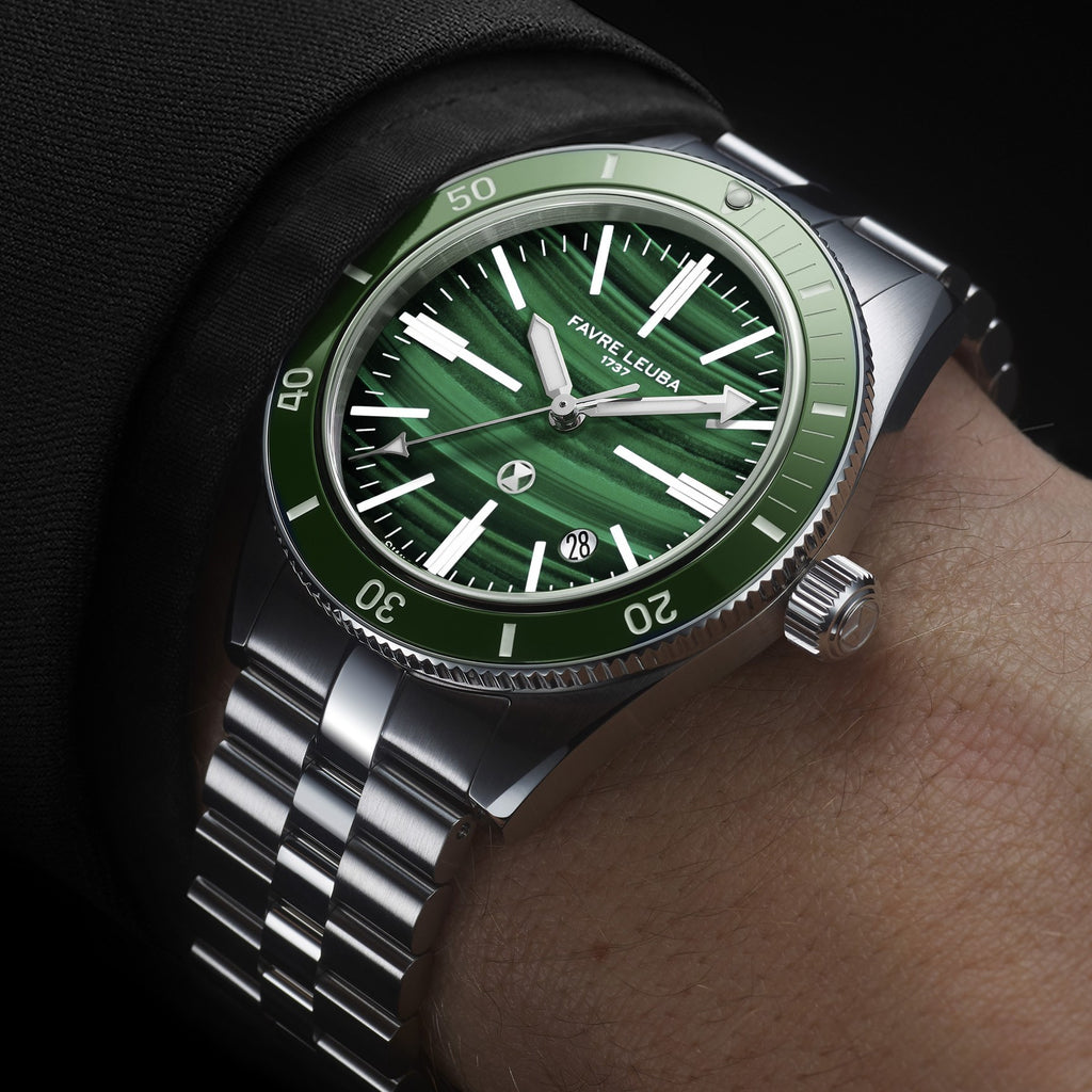 FAVRE LEUBA Deep Raider Renaissance – Malachite Dial, Steel Bracelet — 2