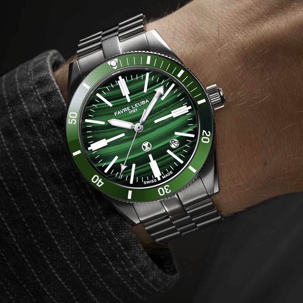 FAVRE LEUBA Deep Raider Renaissance – Malachite Dial, Steel Bracelet — 3