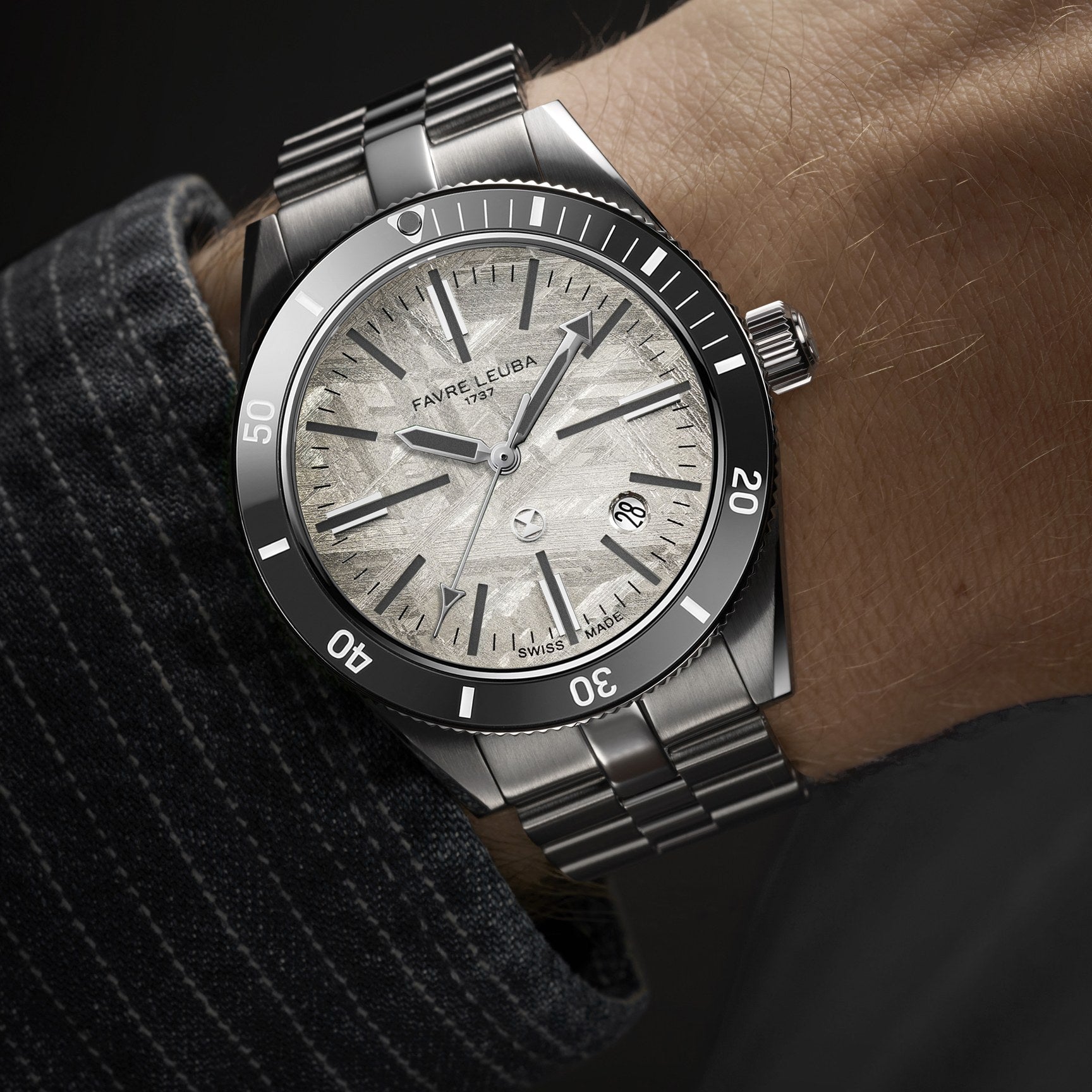 FAVRE LEUBA Deep Raider Renaissance – Meteorite Dial, Steel Bracelet — 3