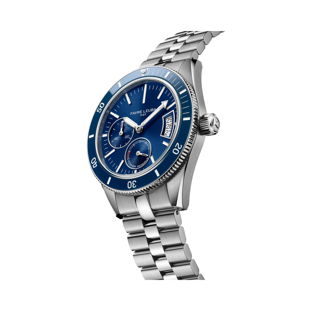FAVRE LEUBA Deep Raider Power Reserve – Blue Dial, Steel Bracelet — 5