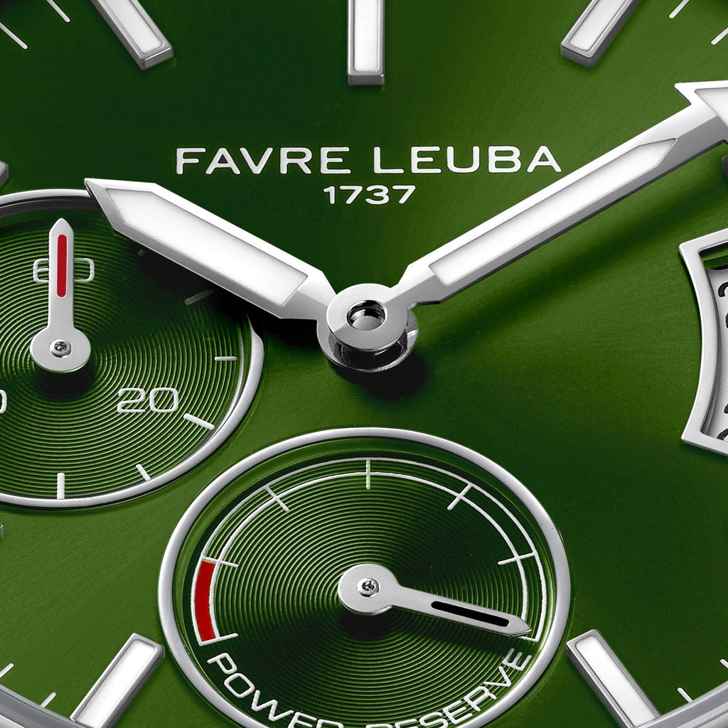 FAVRE LEUBA Deep Raider Power Reserve – Green Dial, Steel Bracelet — 4