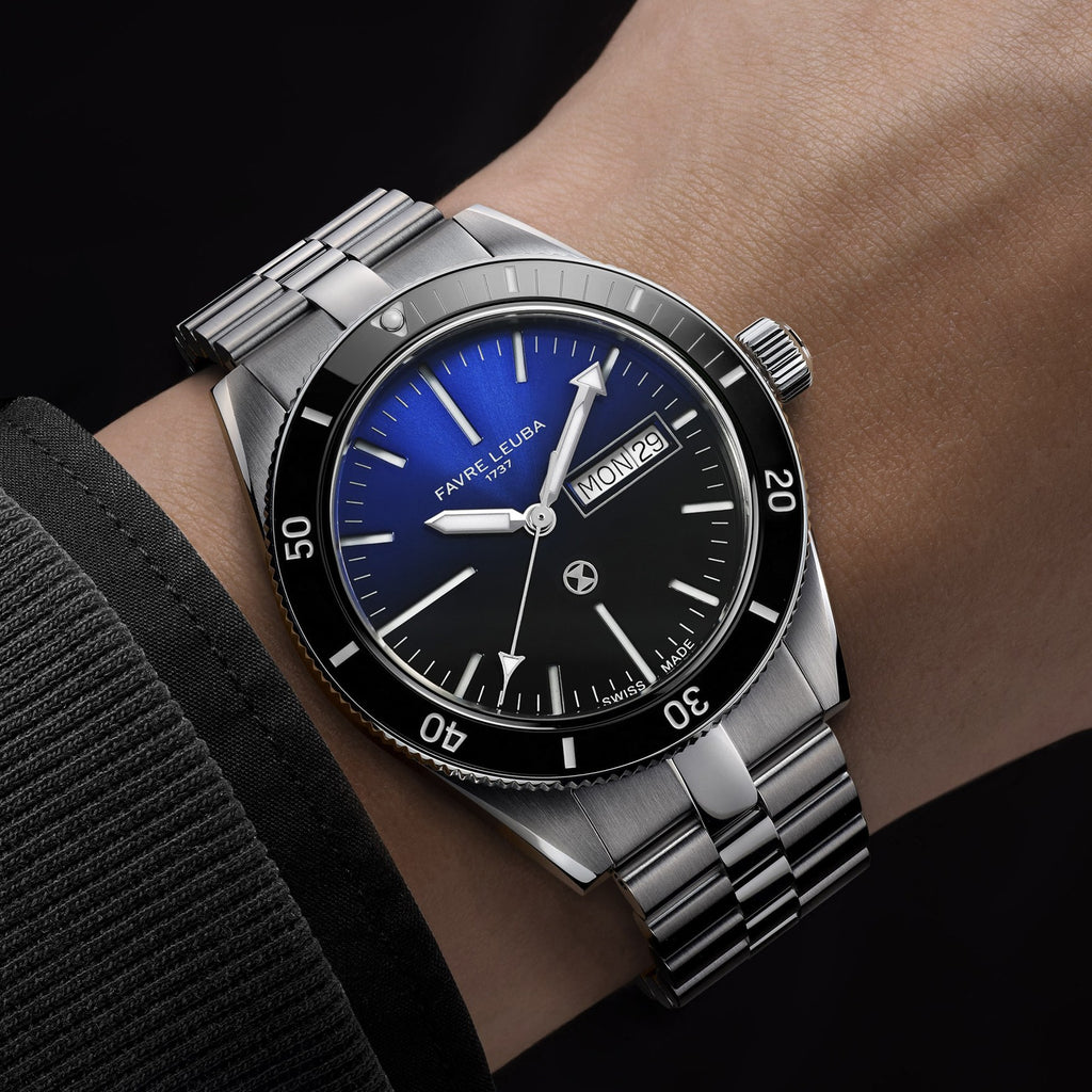 FAVRE LEUBA Deep Raider Day Date – Blue Dial, Steel Bracelet — 2