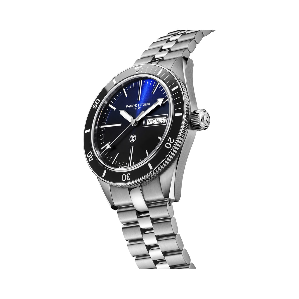 FAVRE LEUBA Deep Raider Day Date – Blue Dial, Steel Bracelet — 5