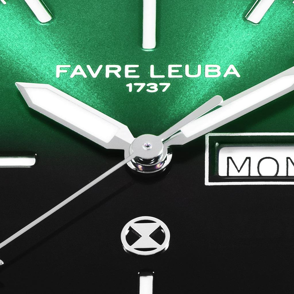 FAVRE LEUBA Deep Raider Day Date – Green Dial, Steel Bracelet — 4