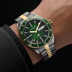 FAVRE LEUBA Deep Raider Day Date Bicolor – Green Dial, Steel & Gold Bracelet — 2