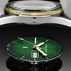 FAVRE LEUBA Deep Raider Day Date Bicolor – Green Dial, Steel & Gold Bracelet — 5
