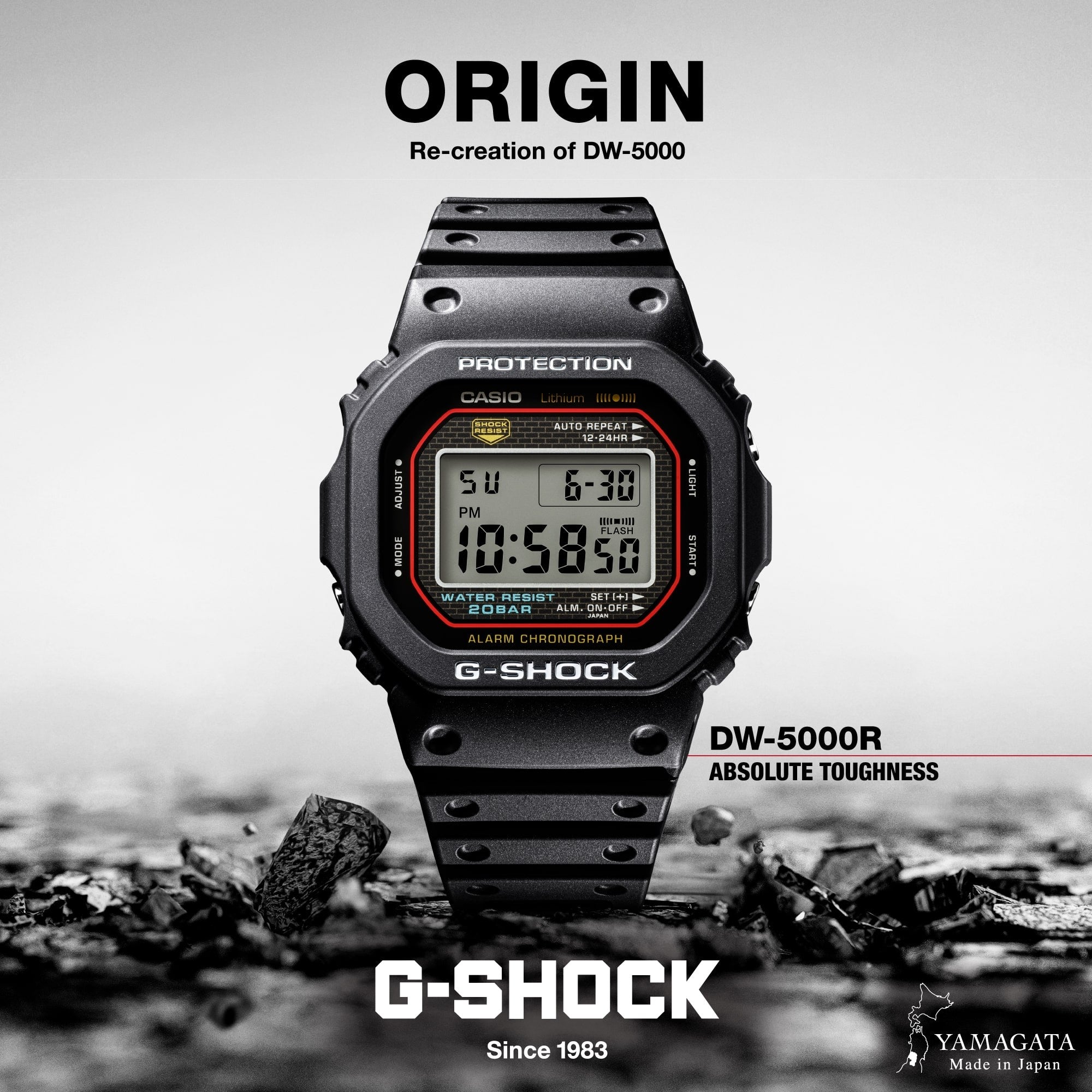 G-SHOCK DW-5000R-1A - Digital Square - 2
