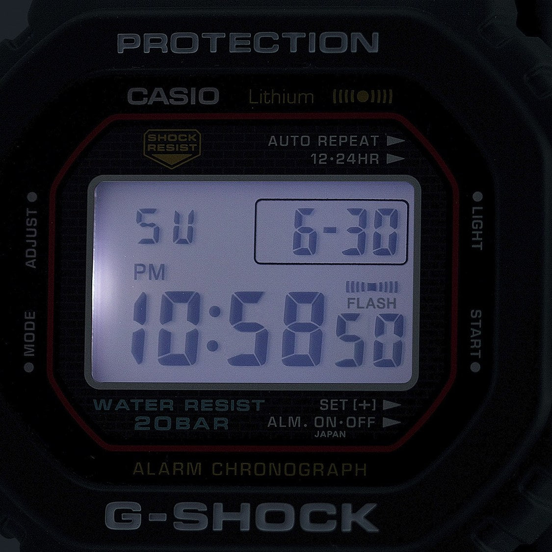 G-SHOCK DW-5000R-1A - Digital Square - 8