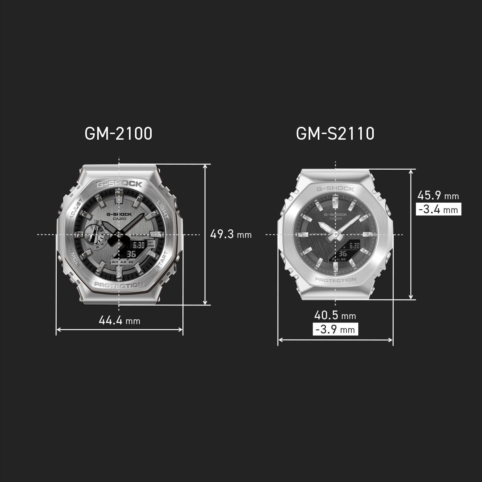 G-SHOCK GM-S2110SR-1A - Mid-Size Metal-Clad Octagon - 5