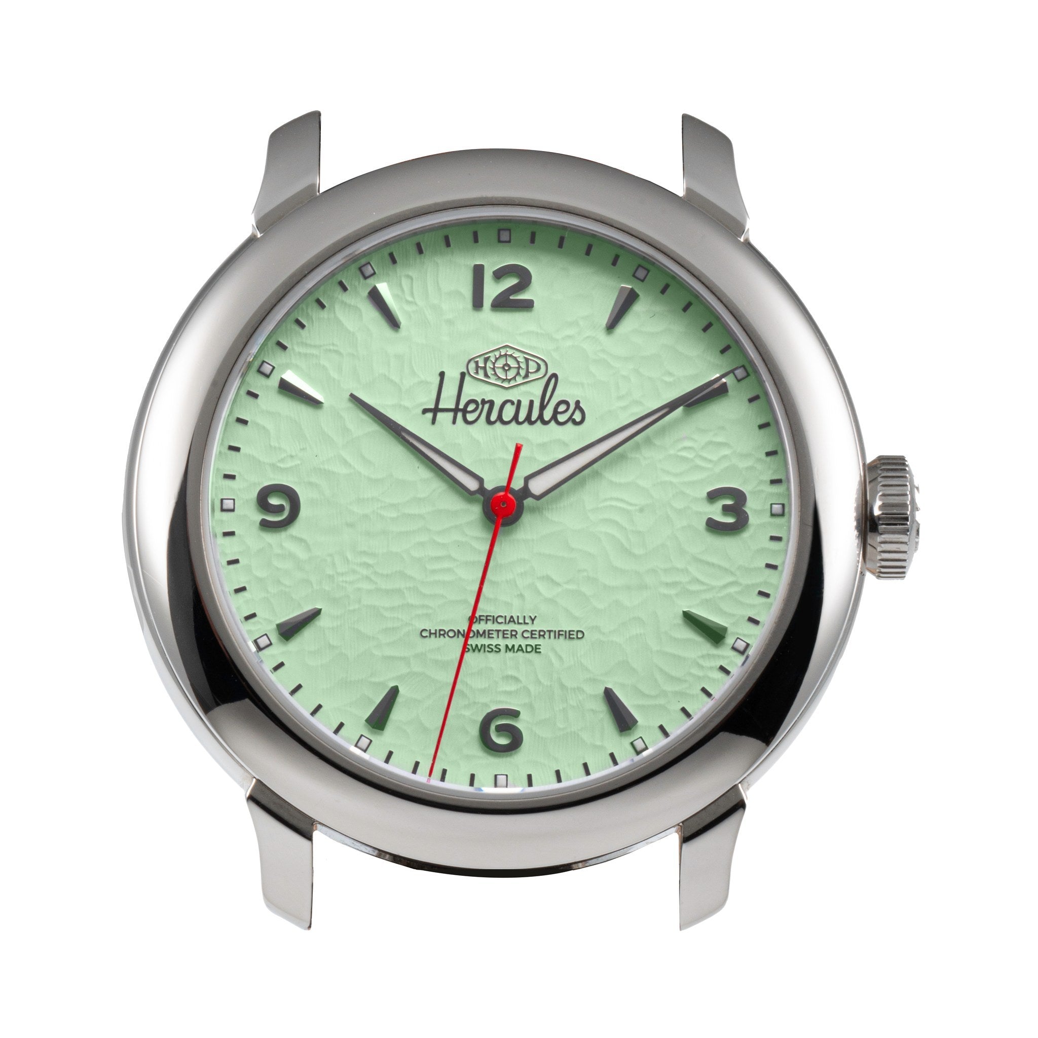 HP Hercules Hercules Tantalum – Matt — Ice Green dial (steel case shown for reference)