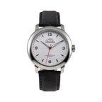 HP Hercules Hercules Micro-Rotor – Steel — Snow White Dial, Black Suede Strap