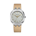 Concorde 40 mm – Silver – Leather / Beige
