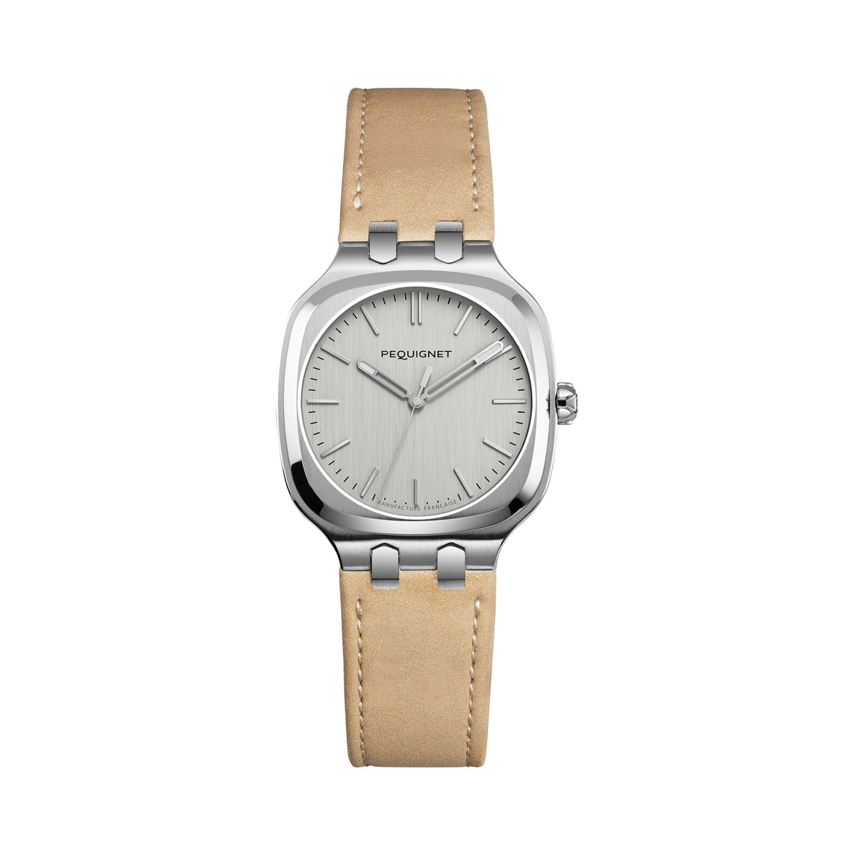 Concorde 30 mm – Silver – Leather / Beige