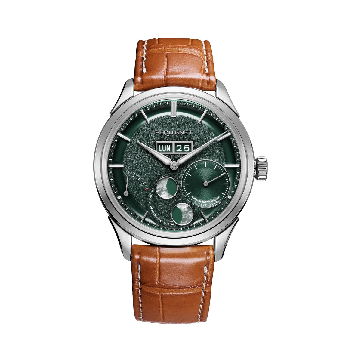 Royale Paris 39,5mm – Silver Nubuck – Alligator / Gold