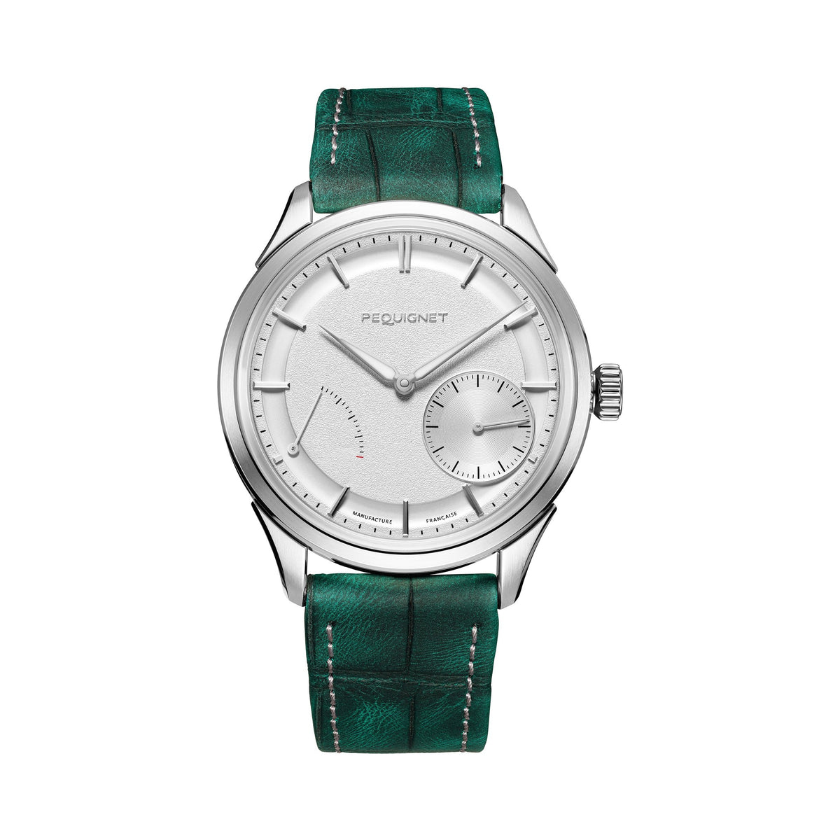 Royale Paris 39,5mm – Silver – Alligator / Green