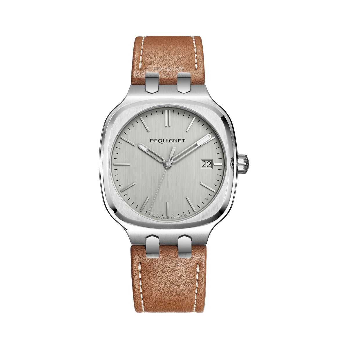 Concorde 40mm – Silver – Leather / Gold Dark
