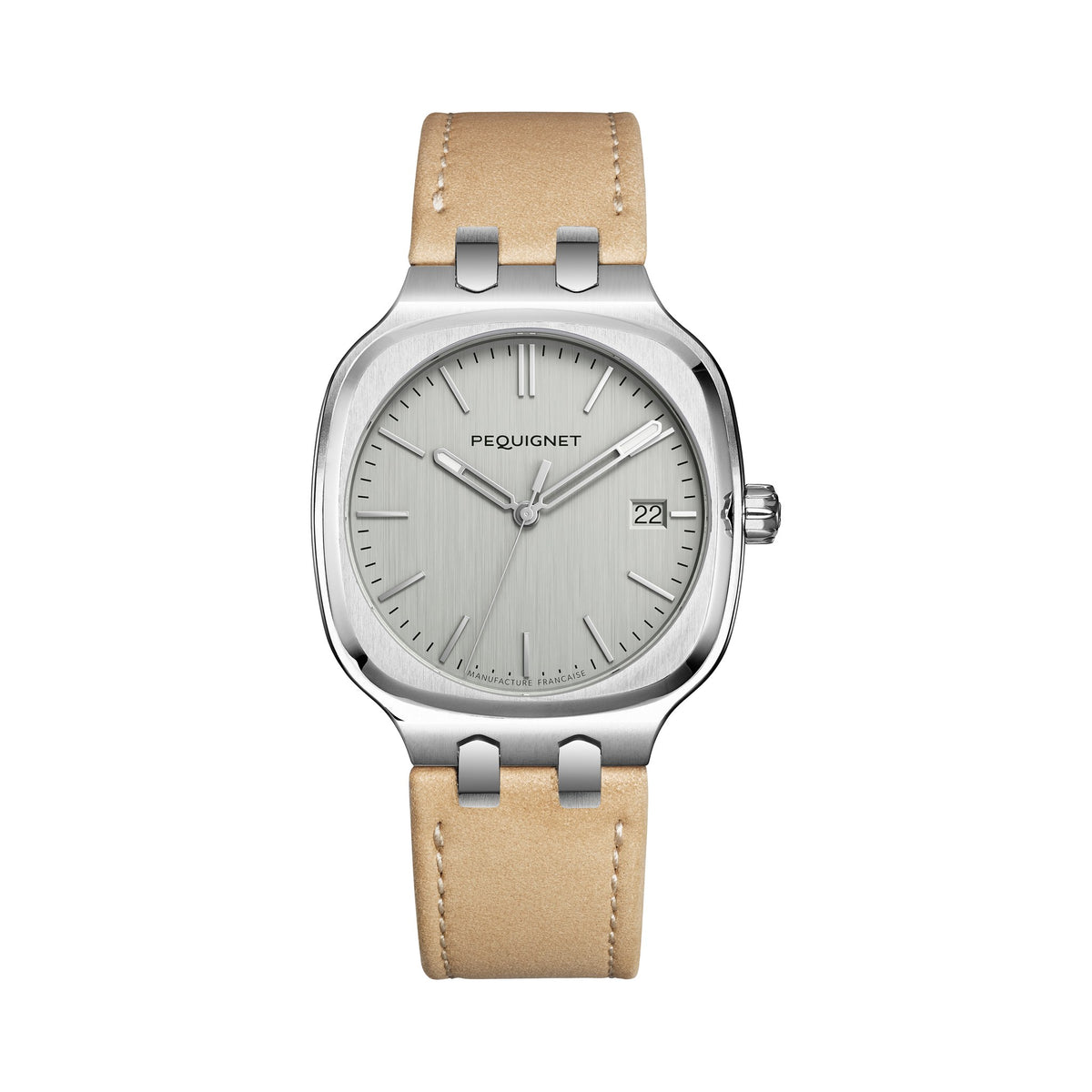 Concorde 40mm – Silver – Leather / Beige