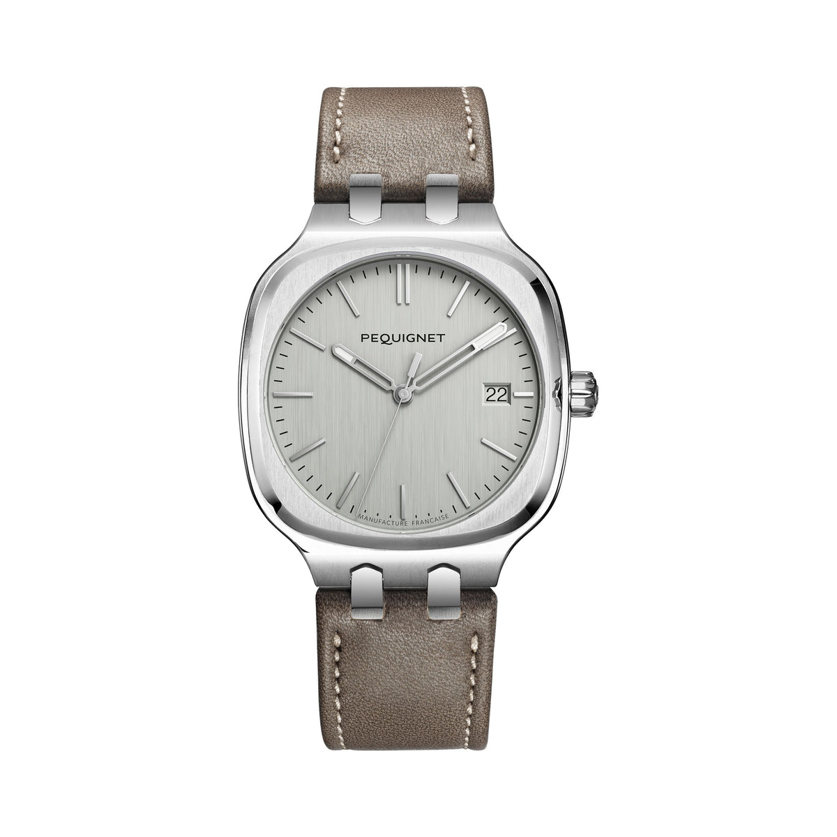 Concorde 40mm – Silver – Leather / Taupe