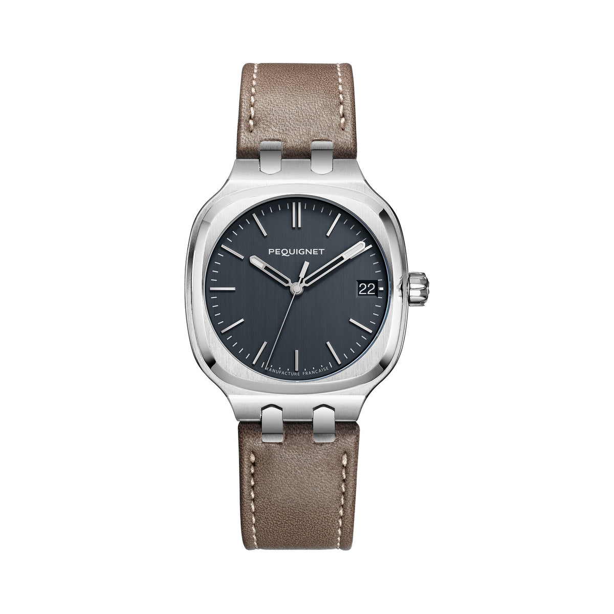 Concorde 36mm – Grey – Leather / Taupe