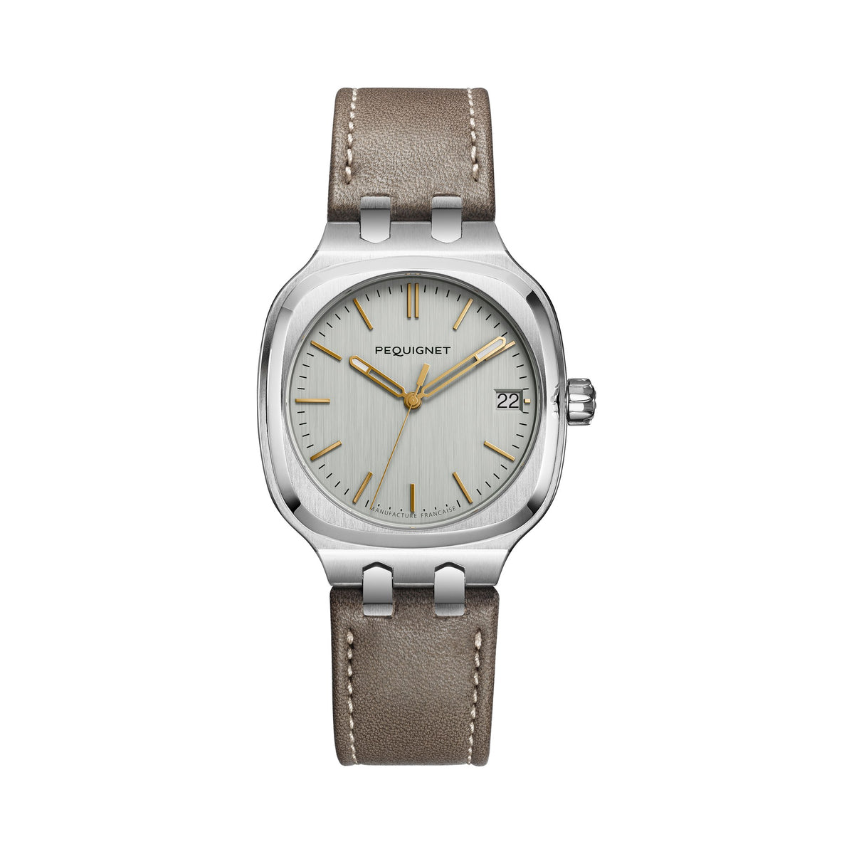 Concorde 36mm – Silver – Leather / Taupe