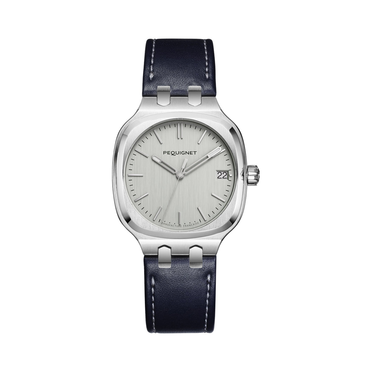 Concorde 36mm – Silver – Leather / Blue
