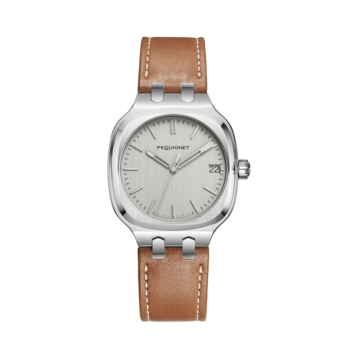 Concorde 36mm – Silver – Leather / Gold Dark