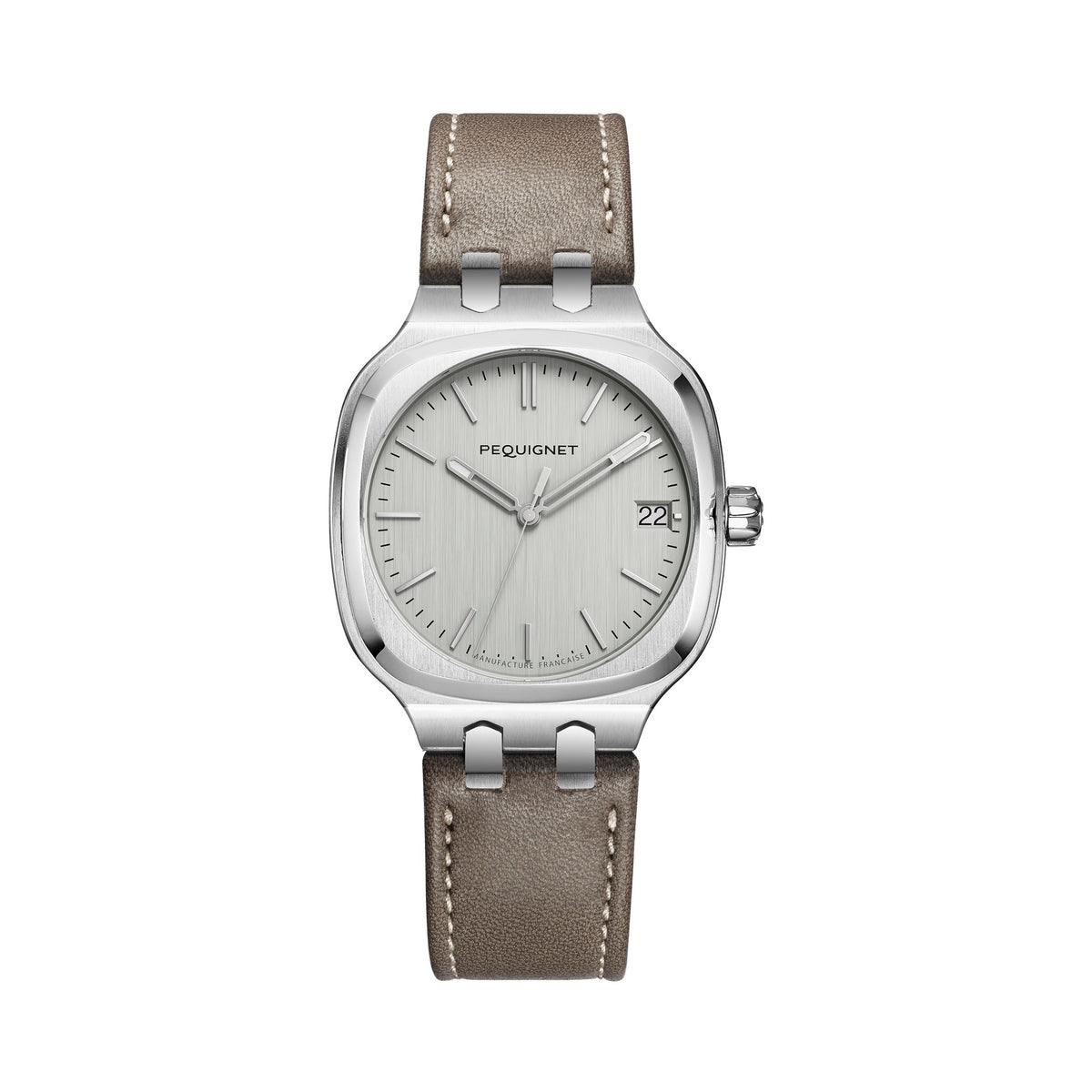 Concorde 36mm – Silver – Leather / Taupe